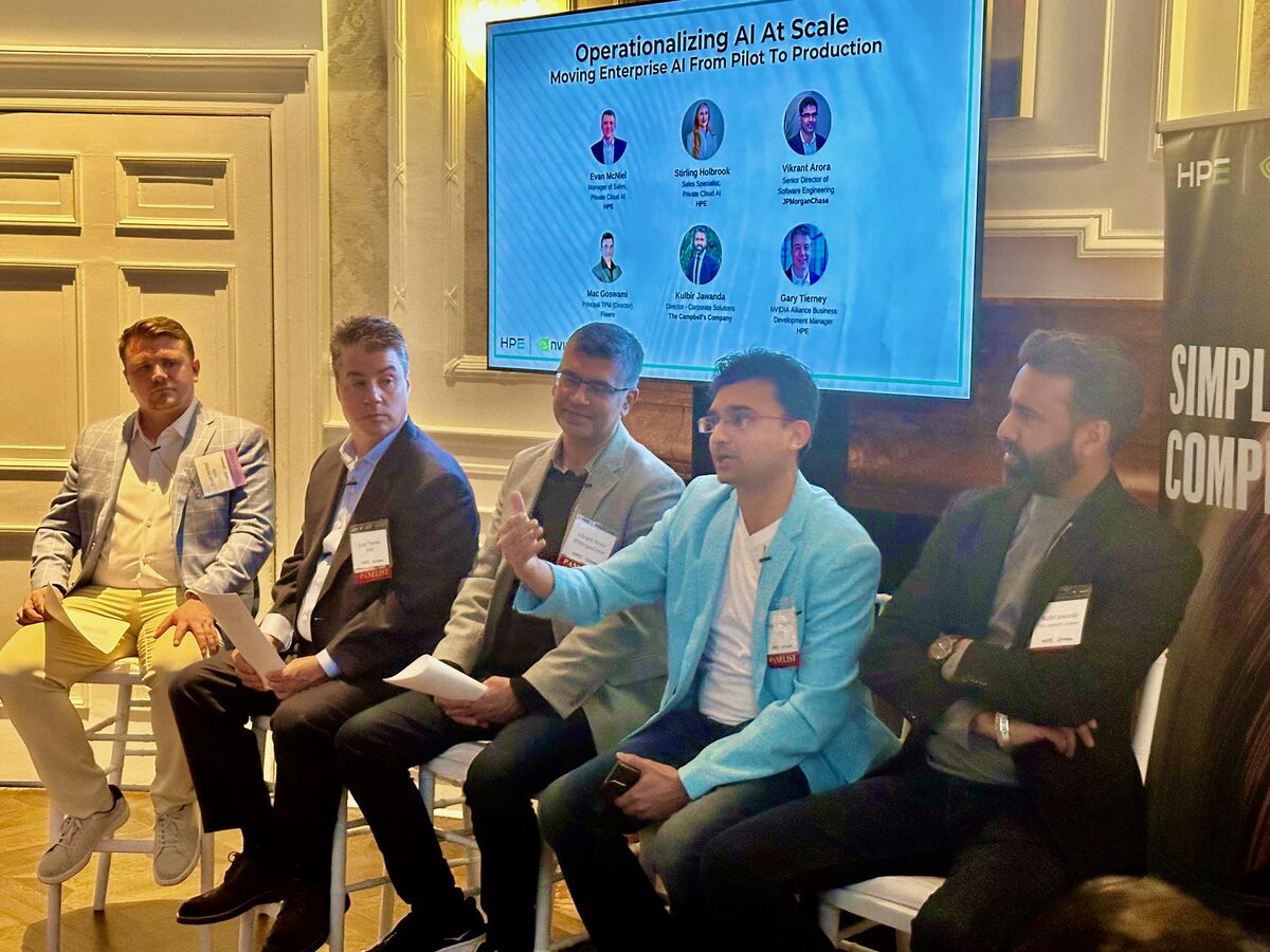 Mac Goswami speaking on the Operationalizing AI At Scale panel hosted by HPE and NVIDIA