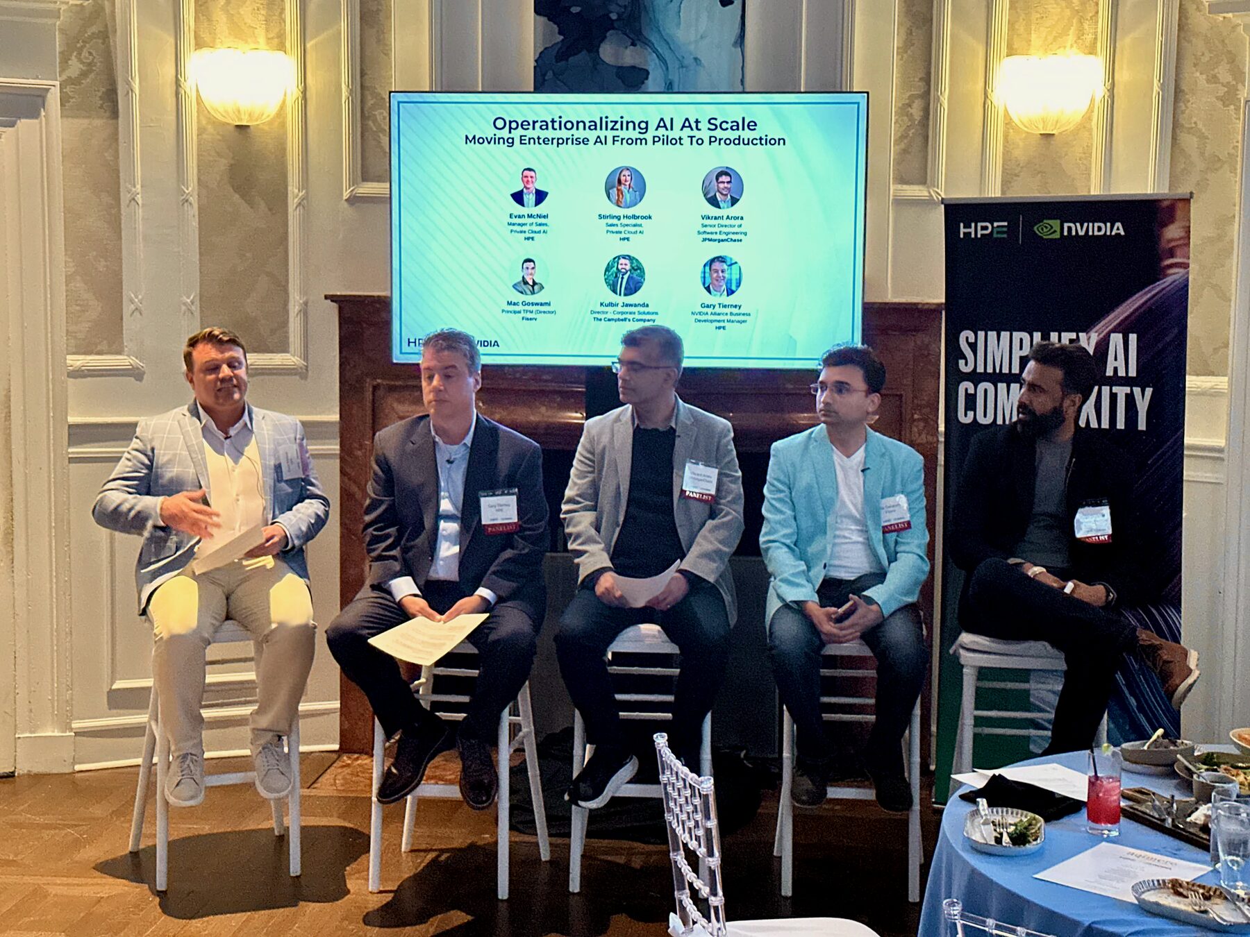 Full panel view of Operationalizing AI At Scale, moving enterprise AI from pilot to production, hosted by HPE and NVIDIA
